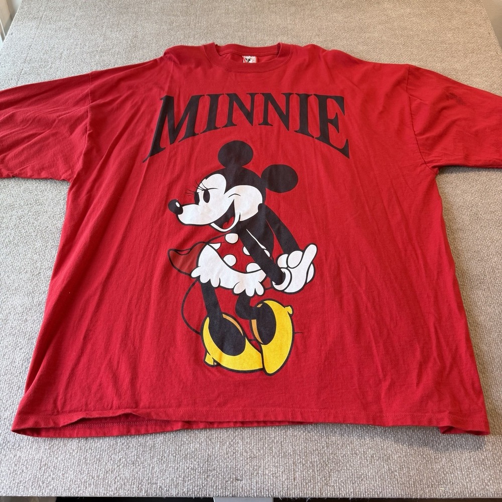 Vintage Disney Designs‎ Red Minnie Graphic Tee Size 4XL